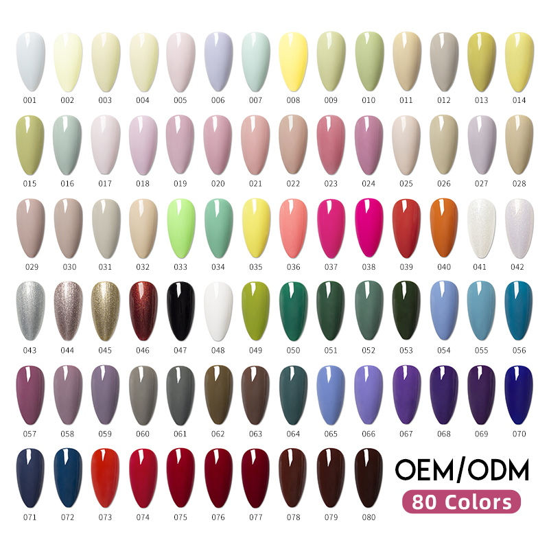 Nail Art Supplies Private Label Gel Polish Uv Led Gel Soak off 8ml Hema Free Vegan Gel Polish