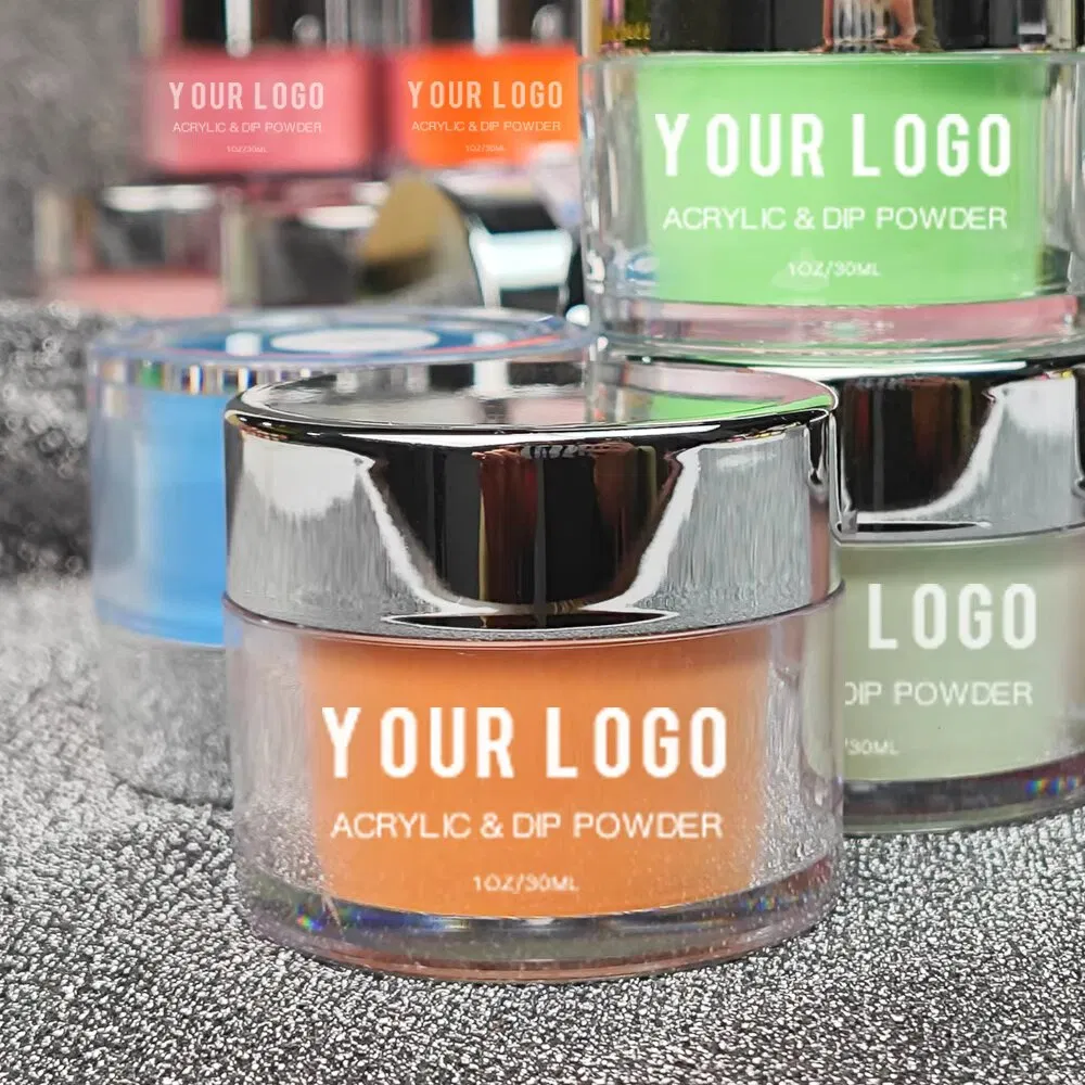 Wholesale Custom Private Label Colored Nail Supplies Cover Pink Nude DIP Powder Nail Dipping Acrylic Powder for Nail Sanlon