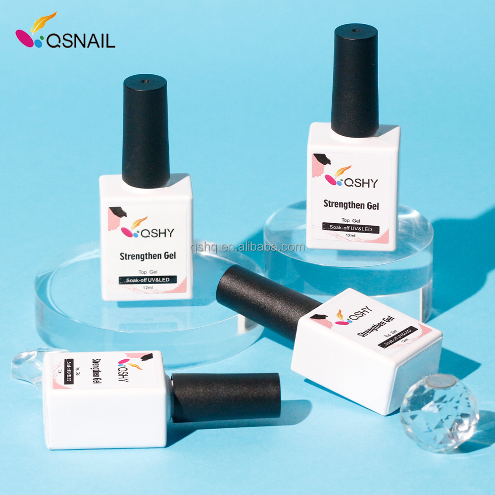 Private Label 12ml Self Leveling Reinforce Gel Nail Strengthener Repair Weak Nails Soak Off UV LED Reinforcement Gel Polish