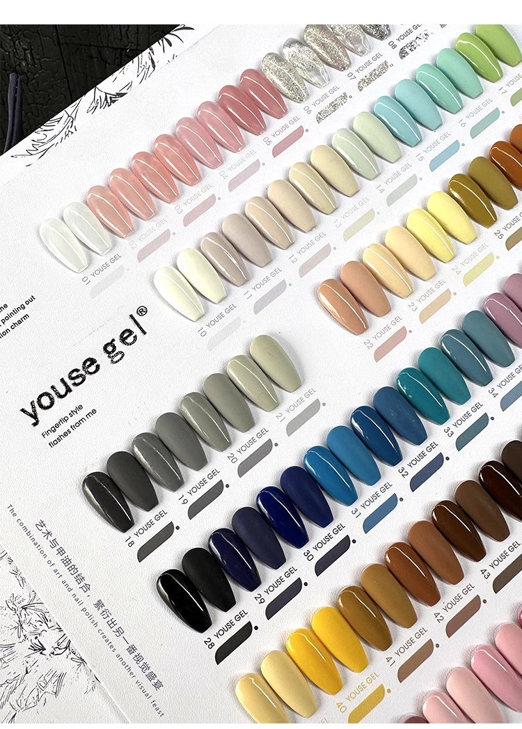 High-End 60-Color Nail Polish Gel Popular Vegetable Gum Common Gel for DIY for New Nail Salons in 2024