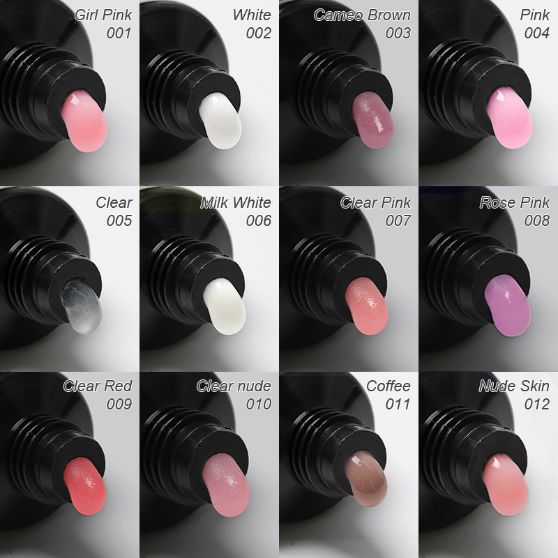 HS Non-Toxic Private Label Acrylic 185 Colors 15ml Poly Gel Quick Building Nail Extension Gel for Nail Salon OEM Service