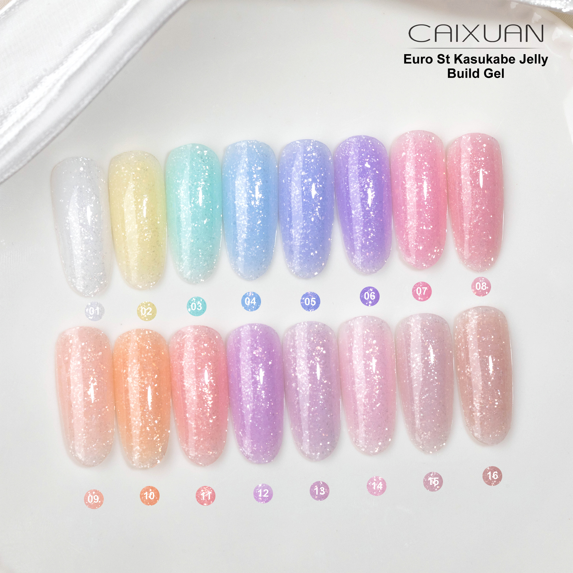 2026 Spring New Nail Product 16 Colors Kasukabe Jelly Build Gel Nail Gel Polish Hema /Tpo Free Jelly Nail Extension