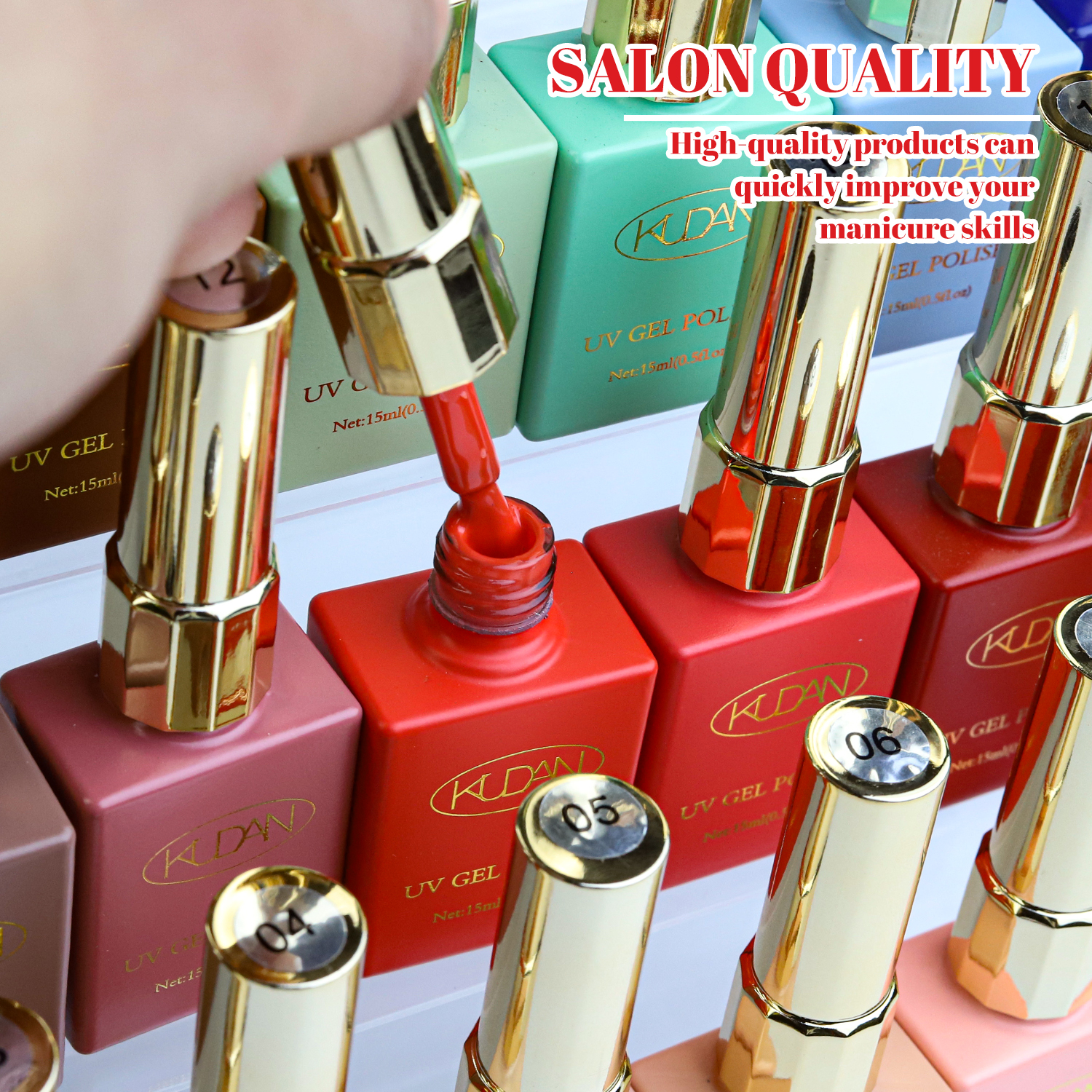 Kudan Gel Nail Polish French Liquid Designer Style Gel Nail Polish UV/LED Soak Long Wear Gel Nails