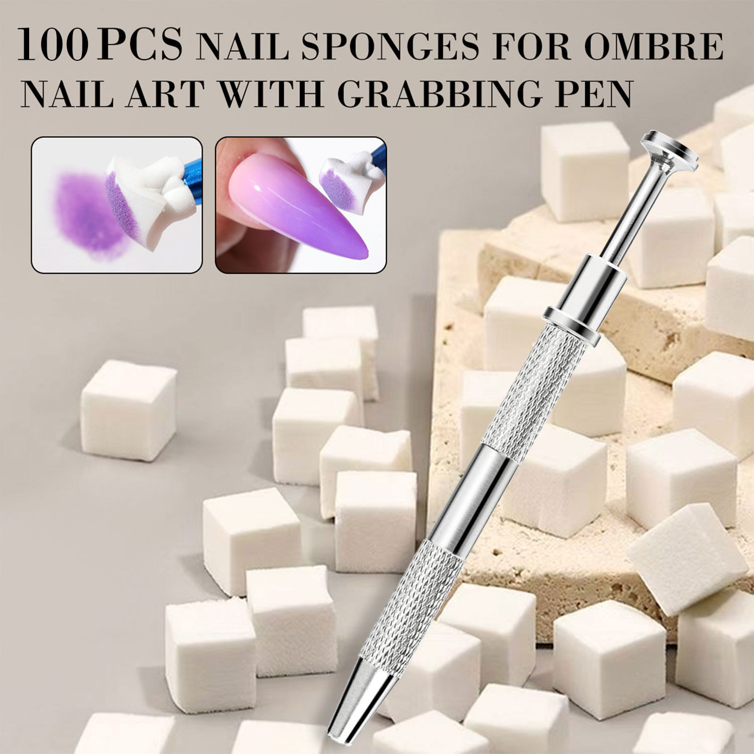 Limegirl Ombre Nail Gel Kit - 8 Colors Gradient Gel with Sponge, Brush & Tools for DIY Salon-Quality Nail Art (UV/LED, No Wipe)