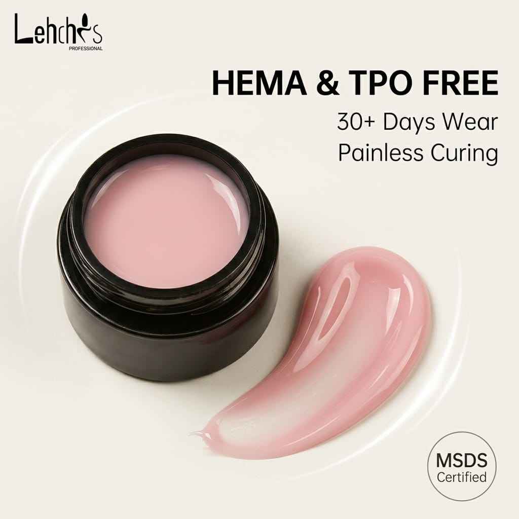 Lehchis 3 in 1 HEMA TPO FREE for Nail Extension 16 Color High Quality Hard Gel Nail Builder Strengthen Solid Gel Nail Polish Set