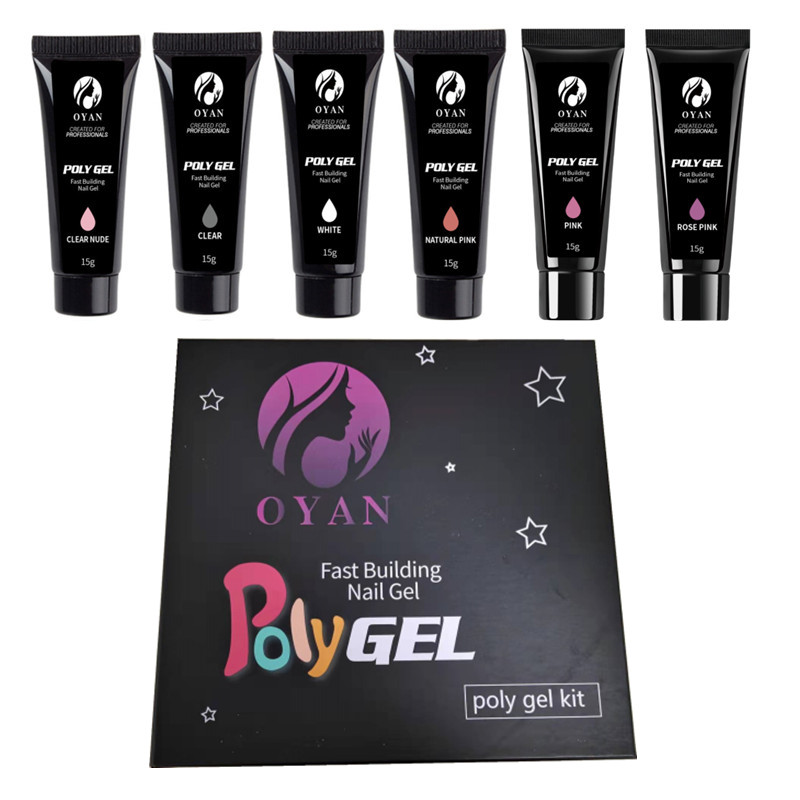 Private Label Poly Gel Glitter Gel Set of Nail Products Salon Cosmetics Uv Color Gel