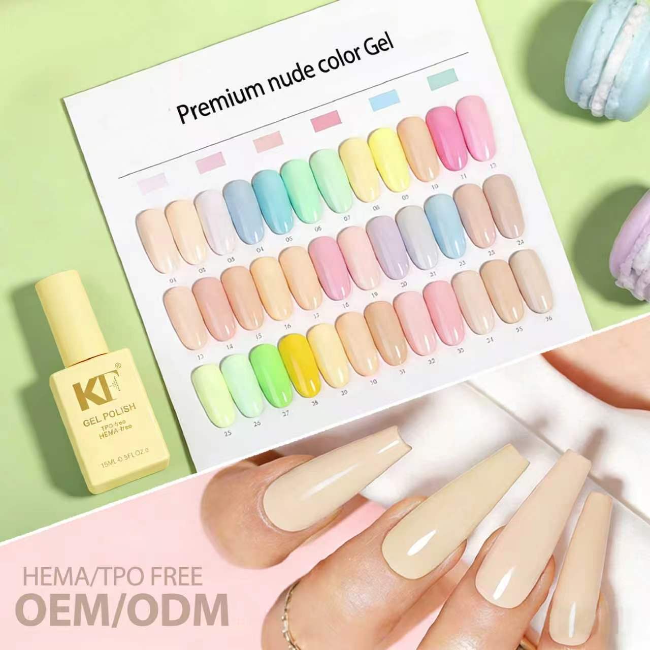 Professional Gel Polish, Long-Lasting UV/LED Cure Nail Polish, High Pigment Shiny Nail Gel for Salon &amp; Home Manicure Non-Toxic