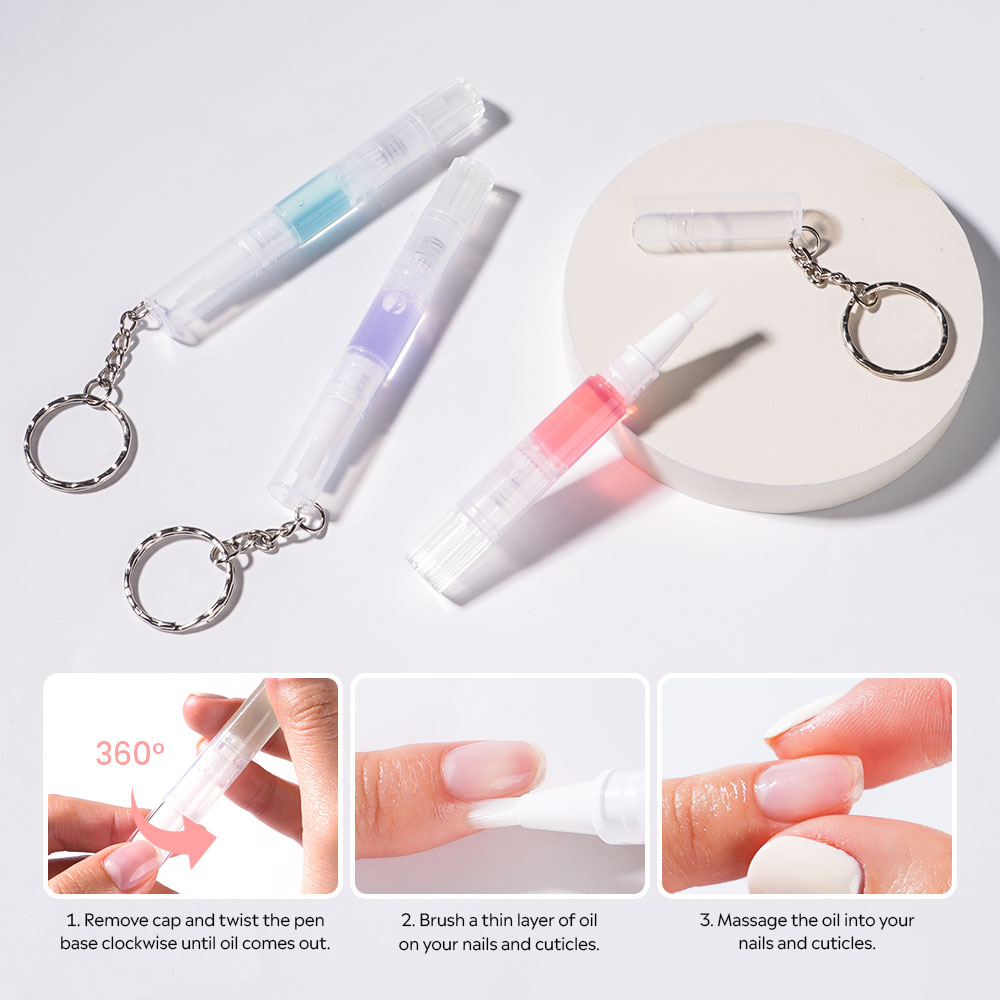 Customized Fruit Scents Revitalize Damaged Nails Prevents Breakage &amp; Hangnails with Fast-absorbing Formula Cuticle Oil Pen