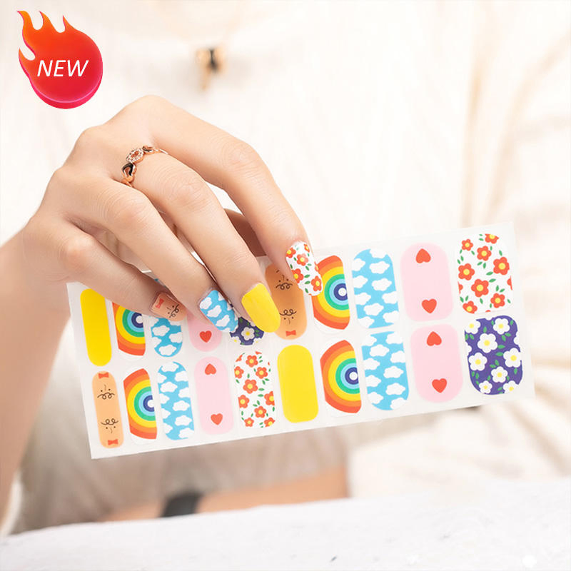 New UV Full Cover Patch Gel Halal Nail Polish Nail Stickers