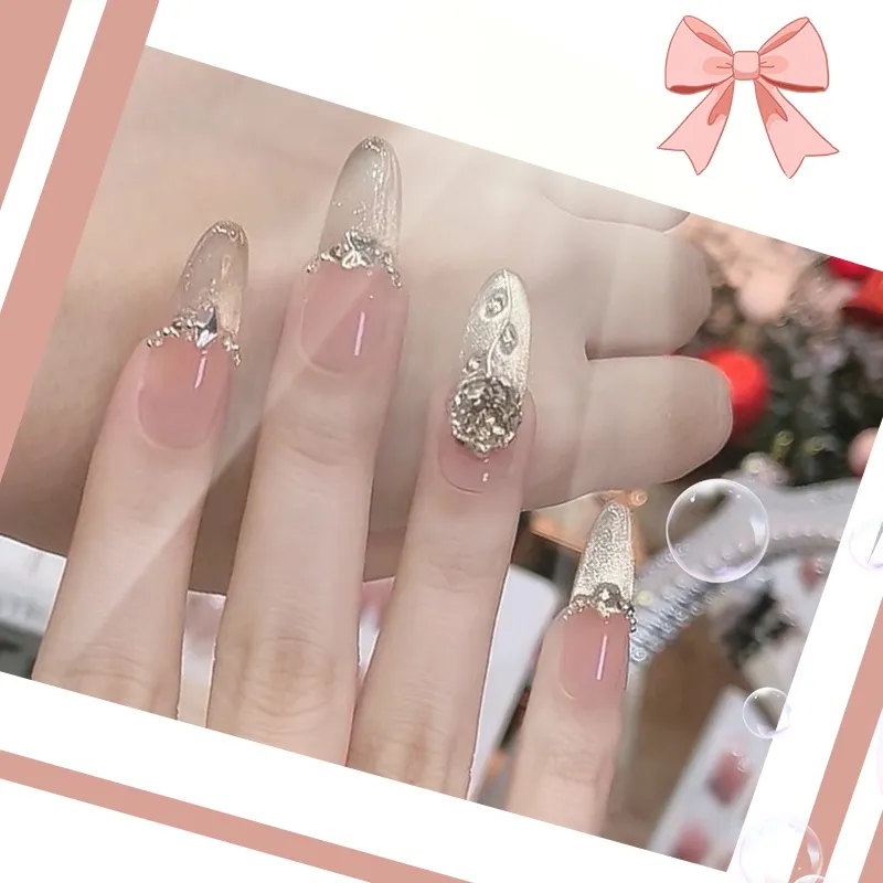 Handmade Rhinestone Nails