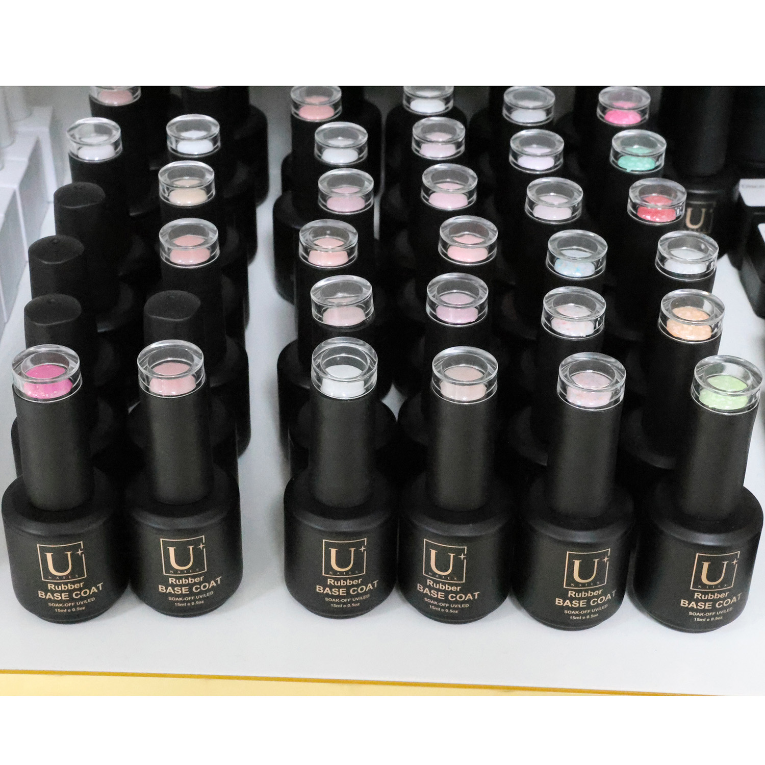 Private Label 64 Color Rubber Base Coat Gel Polish Nail Products 2026 Free Sample Rubber Base for Nails