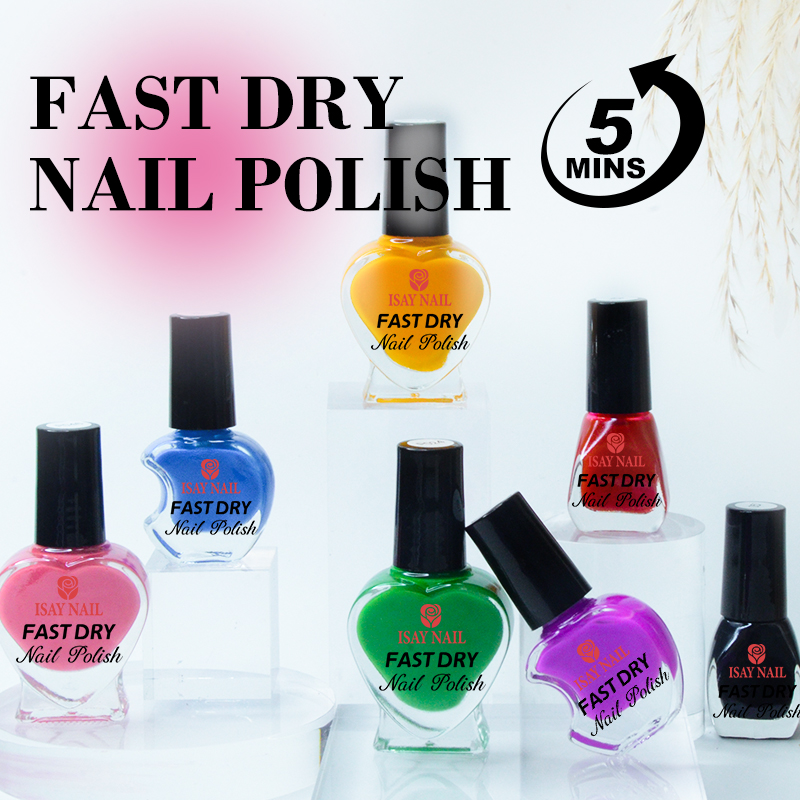 Wholesale 5 Minutes Dry Fast Nail Polish No-toxic Healthy 7.5ml 8ml Fast Dry Nail Lacquer Polish Set