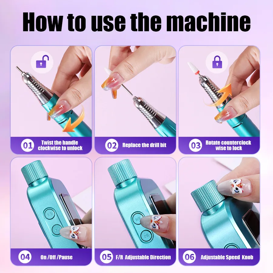Convenient Nail Drill for Effortless Polishing and Manicure Anywhere