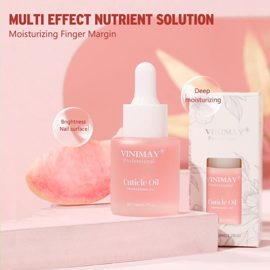 Vinimay Nail Oil Cuticle Peach Guava and Avocado Three Scents Nail Care Nutrition Cuticle Oil Gift Custom Cuticle Oil Bottle
