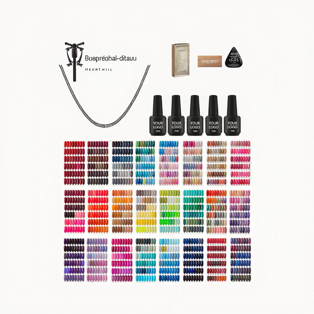 Custom HEMA &amp; TPO Free Organic Gel Nail Polish Long-Lasting Soak-Off Uv Gel Nail Art French Style OEM Bottle Packing