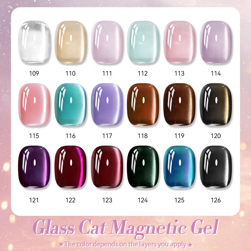 BORN PRETTY 18 Colors Cat Eye Gel Nail Polish TPO HEMA Free 10ml Shiny Glitter Nail Art Soak Off UV LED Cateye Magnetic Gel Nail