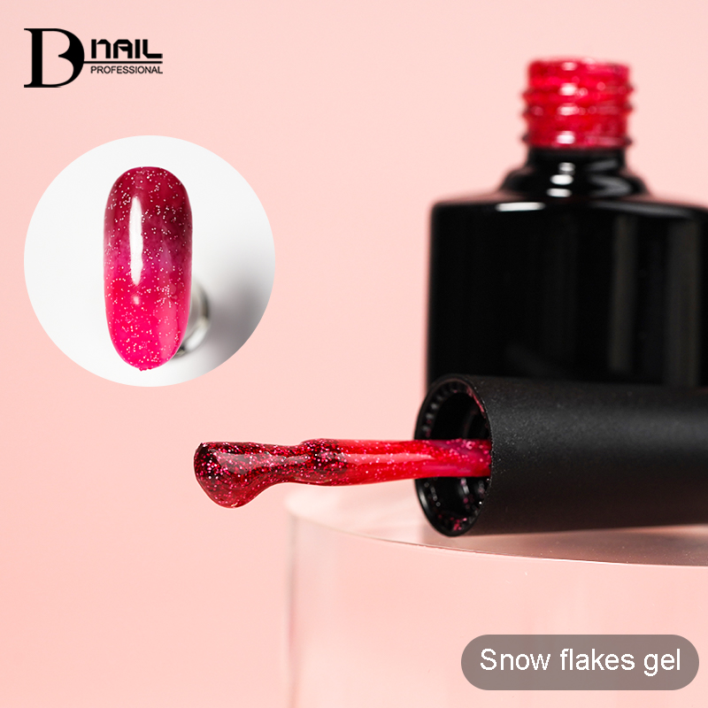 BD Snow Flakes Gel Polish Odorless Non Toxic Snow Flake Soak off Custom Private Label Vegan Cosmetic Nail Salon UV Gel Polish