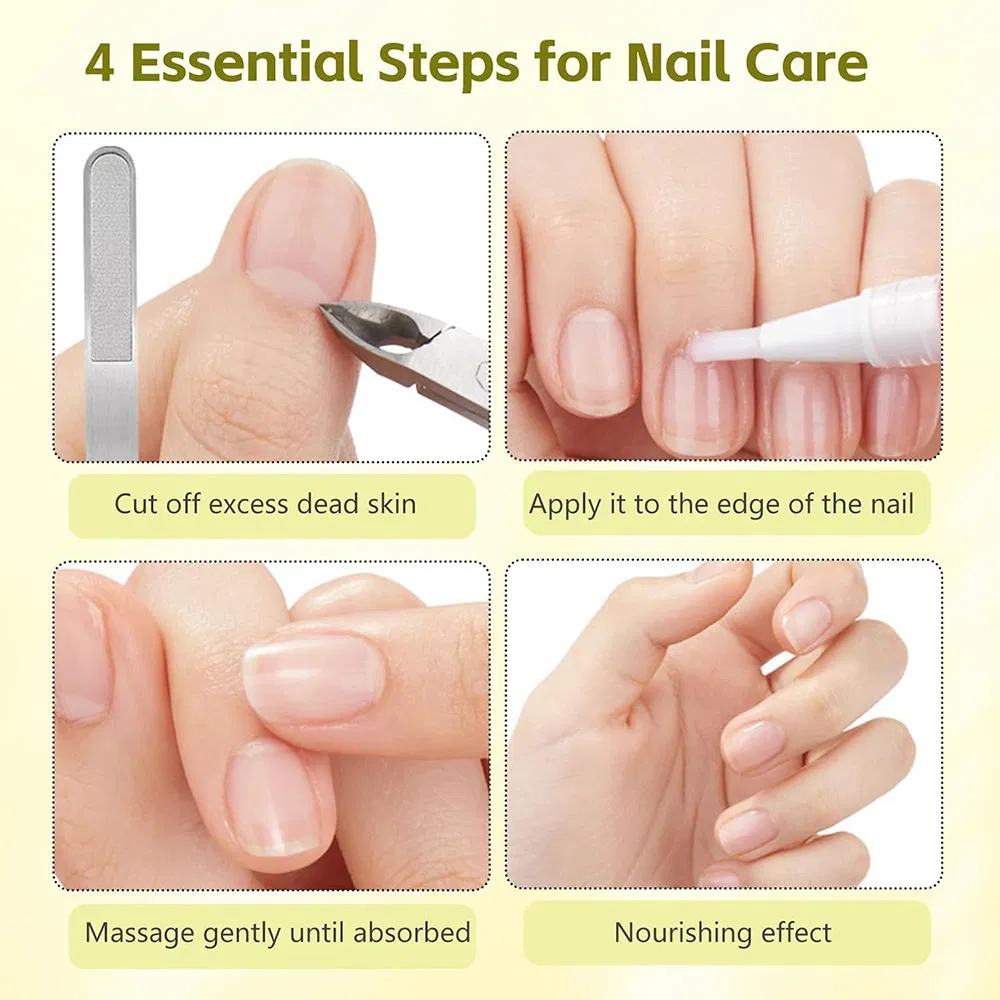 Vegan Nail Growth Oil Serum Moisturizing Strengthening Cuticle Oil for Nail Health