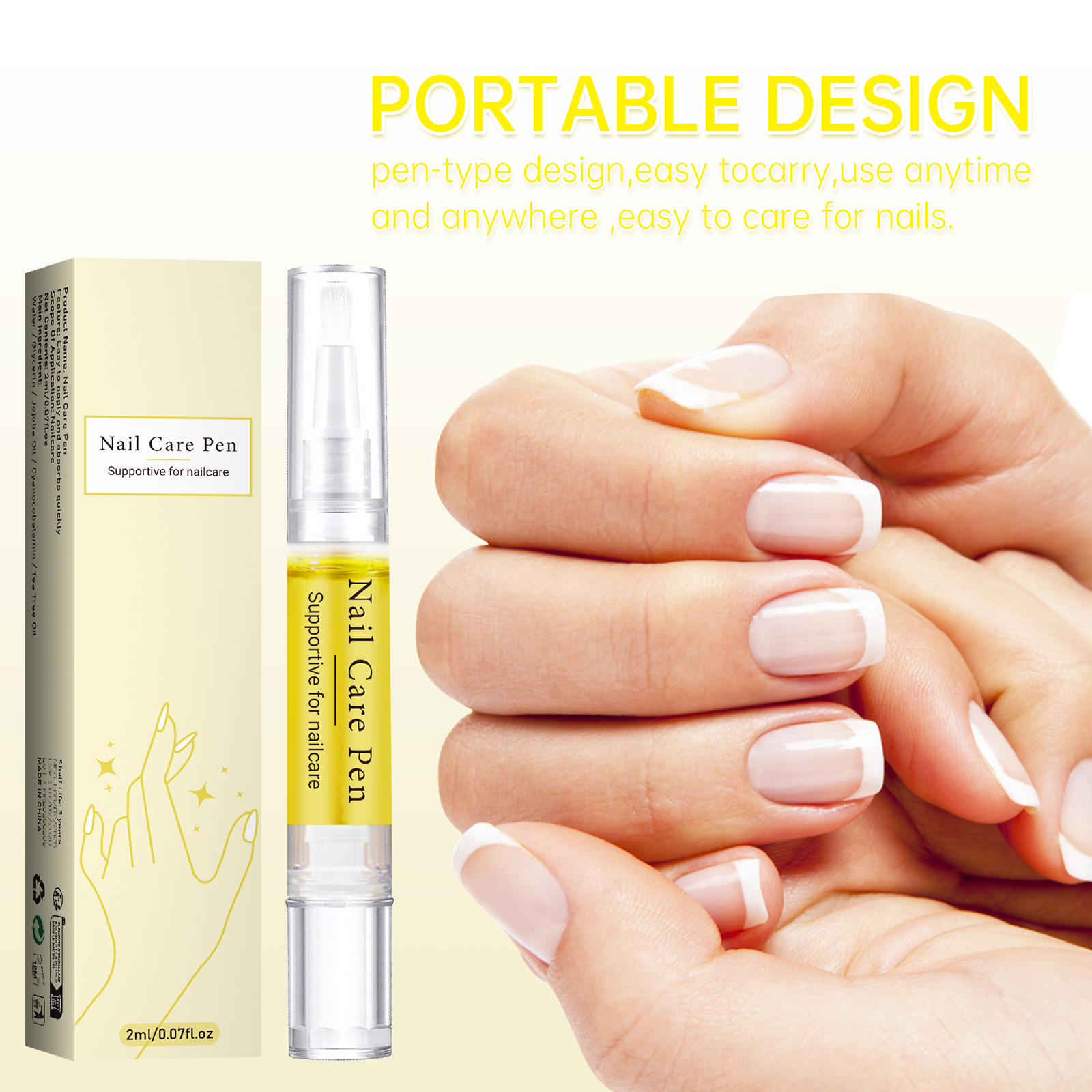 Custom Wholesale Serum for Hydration &amp; Cuticle Strengthening, Nail Health Care with Natural Vegan Nail Growth Oil