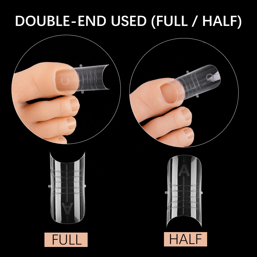 Gelsky Nail Extension 4 in 1 Double End Used Toe Dual Form Nail Dual Form