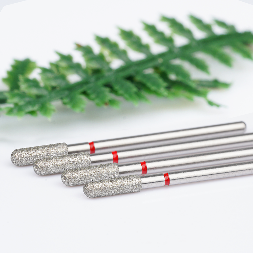 High End Diamond Nail Drill Bits Cuticle Clean Nail Drill Bits 3/32" Diamond Burs For Manicure Pedicure Cuticle Remover Tools