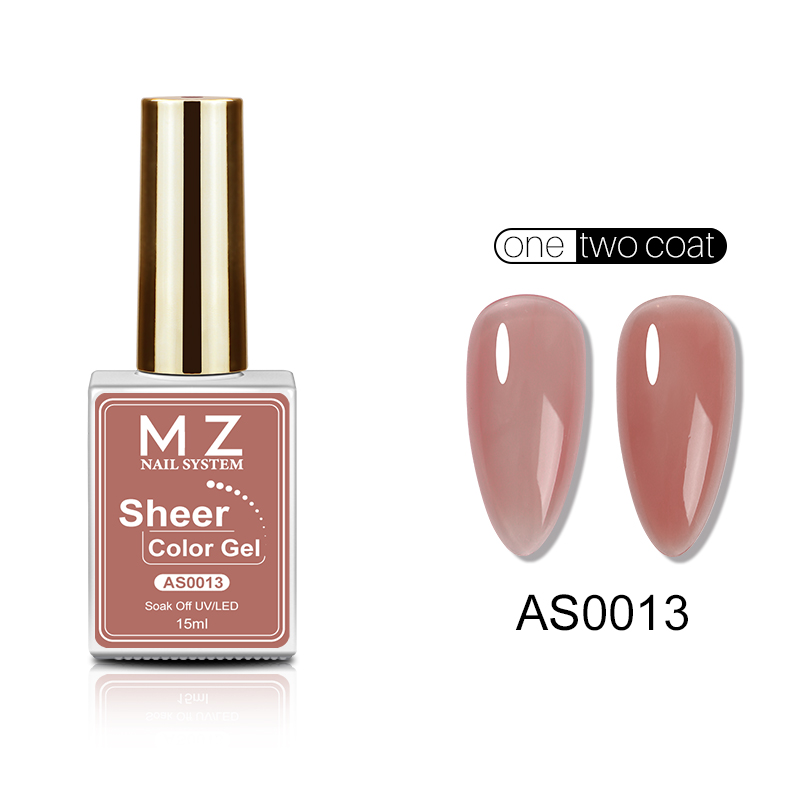 2026 New Salon LED Soak off Jelly Gel Polish 40 Sheer Colors 15ml UV Nail Polish Long Lasting Non-Toxic