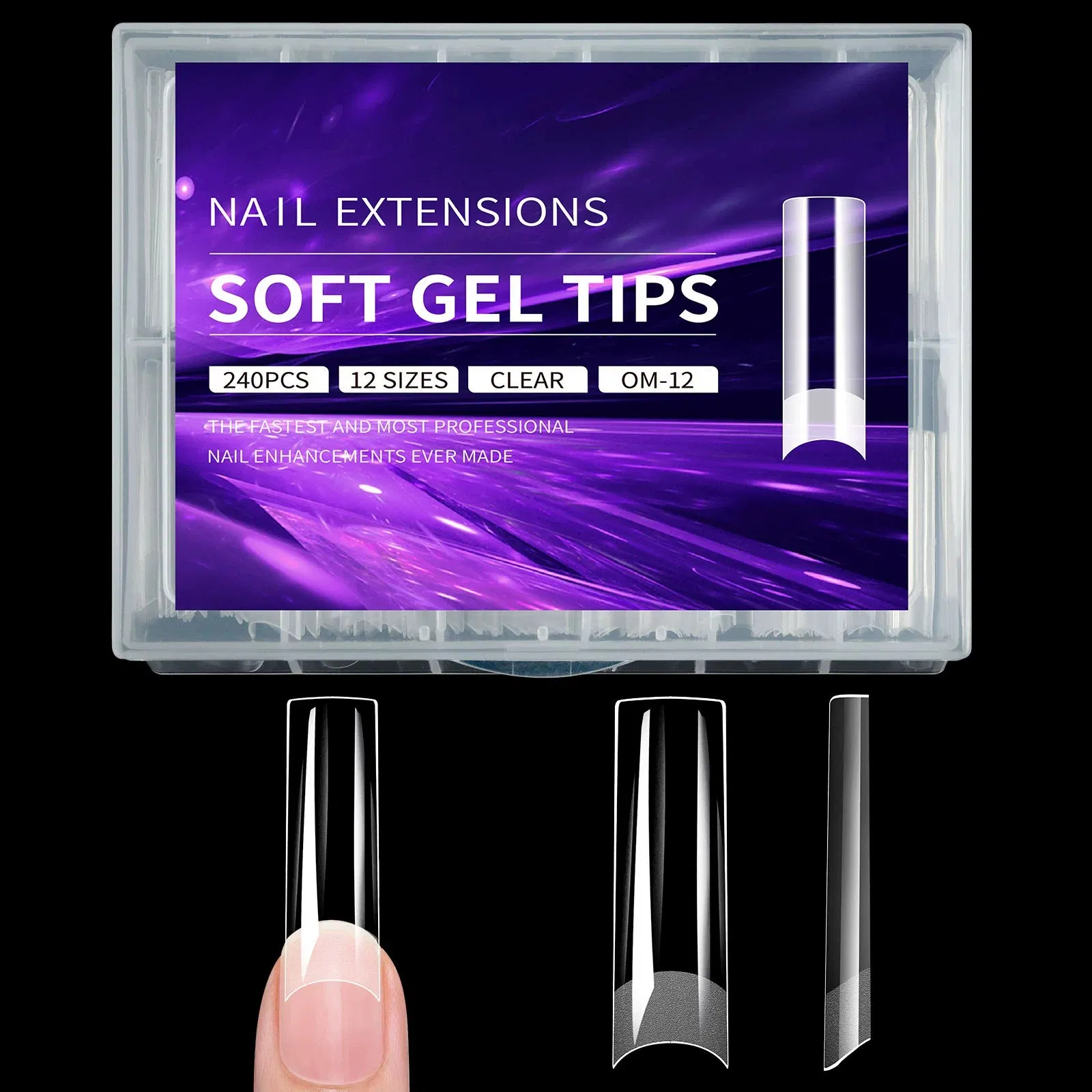 Neissry Apres Gel Nails Tips Btartbox Xcoat French Almond for Acrylic False Tip Color Chart Square No C Curve Liner Brushes Kolinsky