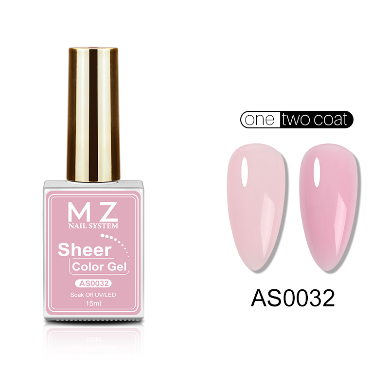 2026 New Salon LED Soak off Jelly Gel Polish 40 Sheer Colors 15ml UV Nail Polish Long Lasting Non-Toxic