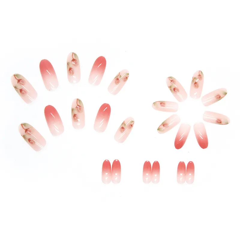 Fake Nails Long Ombre Acrylic Nails