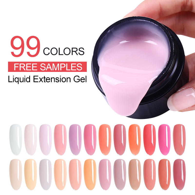 Professional Custom Color Biab Private Label Clear Nude Pink Jelly Extension Non-sticky Gel Nail Builder Liquid