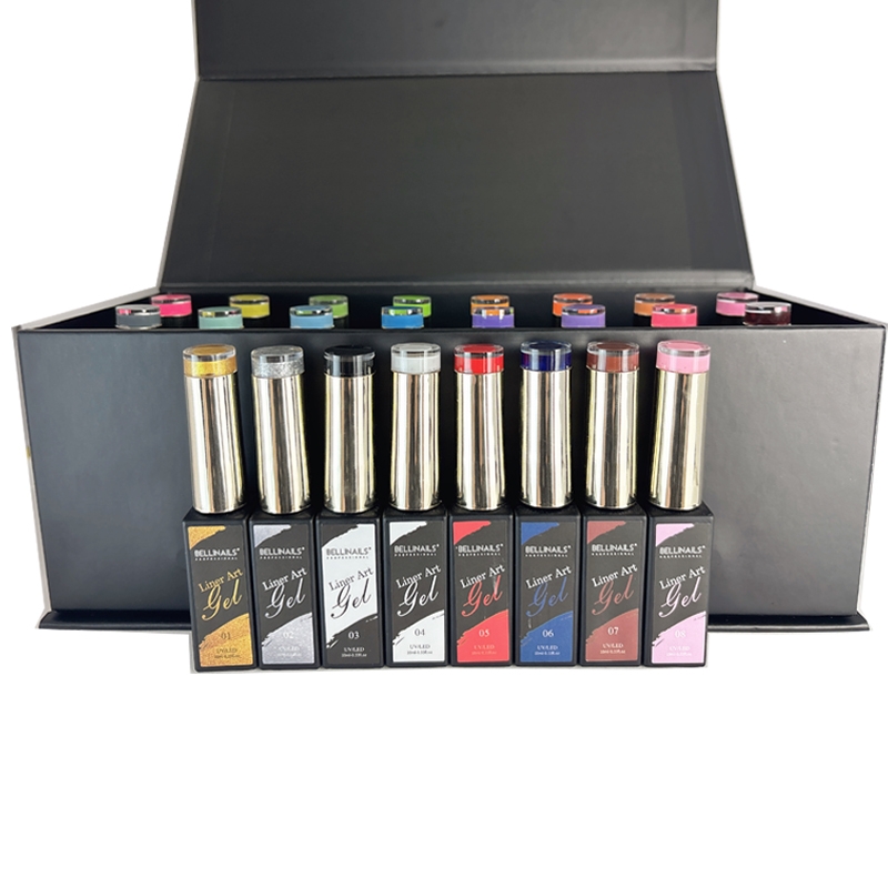 New Popular Professional Custom Design 24colors Liner Art Nail Gel ODM/OEM Unique Brand Liner Nail Gel Polish Collection