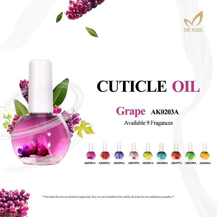 DZ Custom Private Label Logo Dry Flower Nutrition Cuticle Oil 5ml Bulk Nail Care Free Sample Cuticle Oil Custom logo