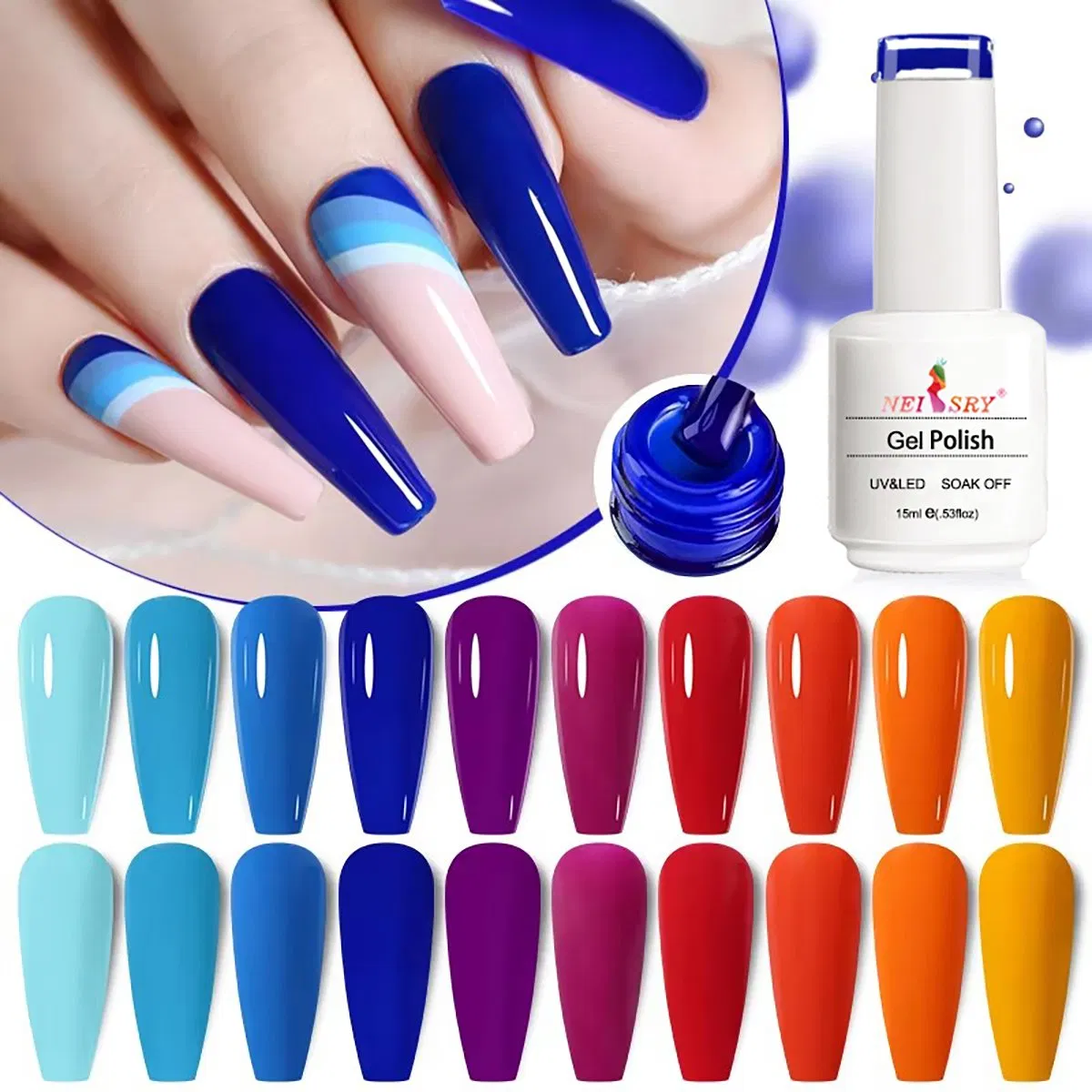 Neissry Soft Tip Nail Gel and Hard Gel Builder Set for Nail Strengthening and Extension