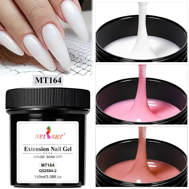 Private Label 150ml Professional Repair Strengthening Nail Reinforcement Fiber Glass Rubber Base Gel Builder Gel