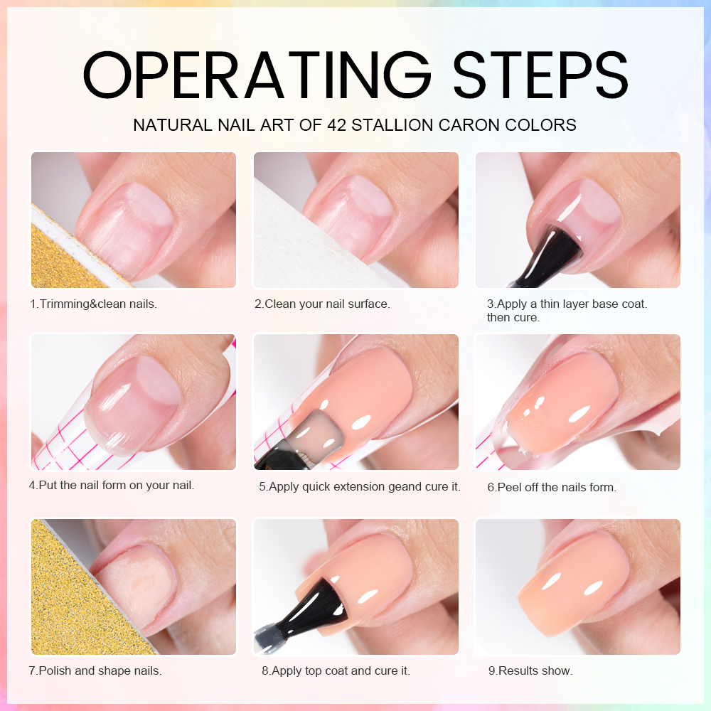BOZLIN HEMA TPO Free Vegan Hard Gel Polish Non Toxic Gel Builder No Heat Custom 6 in 1 Multifunction Nail Extension Hard Gel