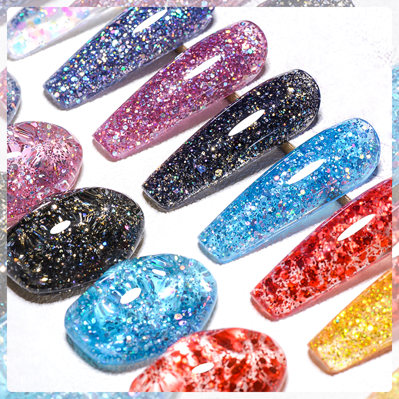 MEET ACROSS 20ml Nail Extension Gel Polish Builder Nail Gel Acrylic Quick Clear Poly Extension Gel
