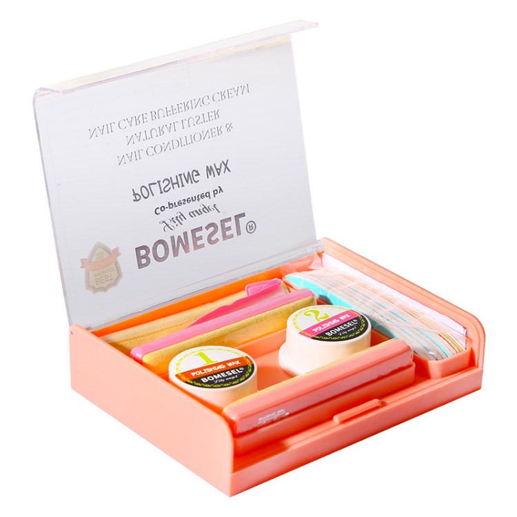 2026New Japanese Manicure Polishing Wax Kit Natural Nail Shine Anti-Yellowing Odorless Non-Toxic Beginner Friendly OEM Wholesale
