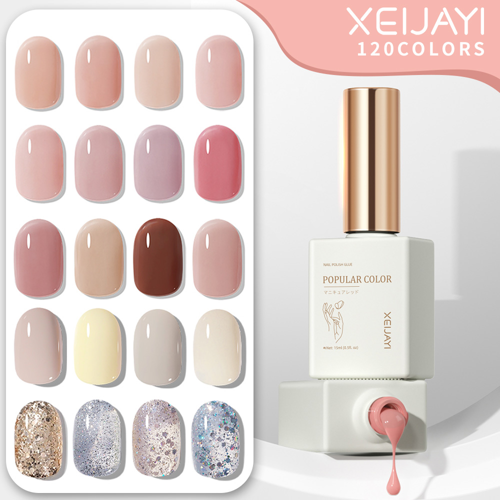 XEIJAYI Professional Vegan Nail Gel Supplies Odorless Wholesale 120Colors Private Label Natural Resin UVGel Nail Polish ForSalon