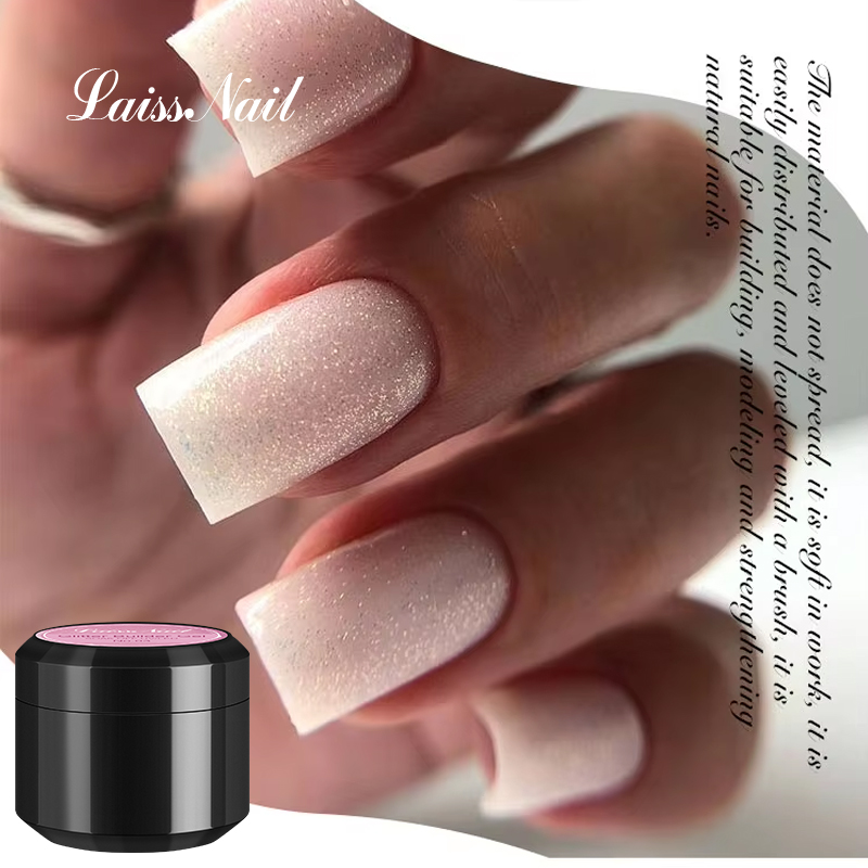 Professional Nail Supplies OEM/ODM Private Logo Hard Gel Shimmer Builder for Nail Extension