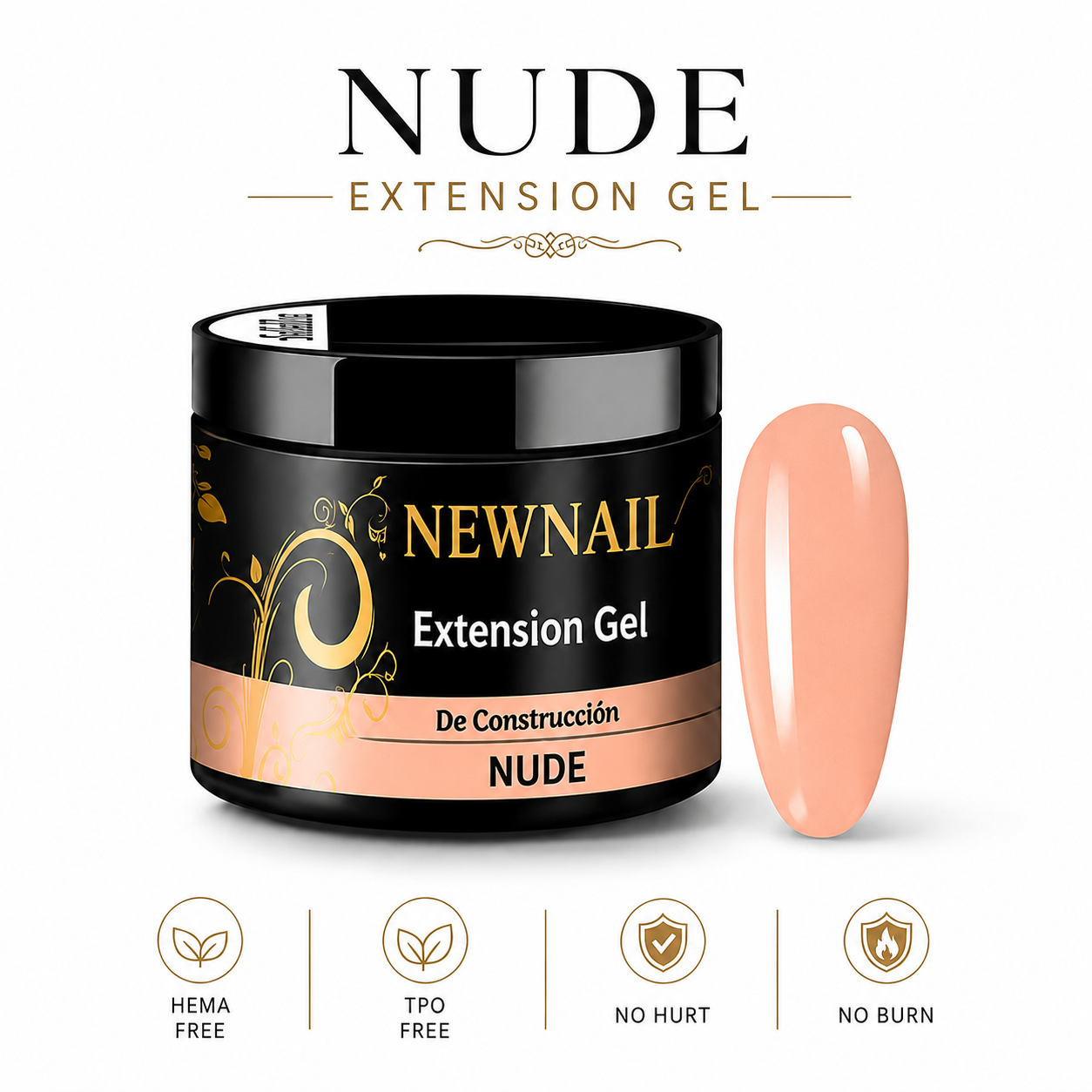 OEM Private Label Nail Salon Products Hard Gel Builder Long Nail Accessories Natural pink Nude 30g Builder Extension Gel