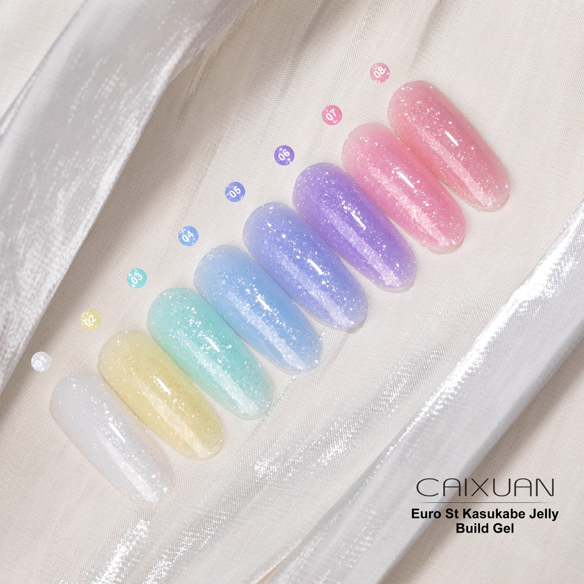 2026 Spring New Nail Product 16 Colors Kasukabe Jelly Build Gel Nail Gel Polish Hema /Tpo Free Jelly Nail Extension