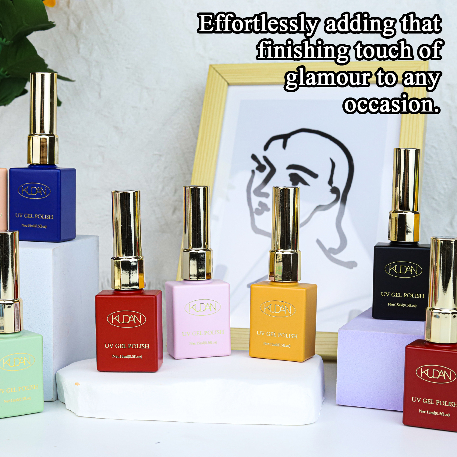 Kudan Gel Nail Polish French Liquid Designer Style Gel Nail Polish UV/LED Soak Long Wear Gel Nails
