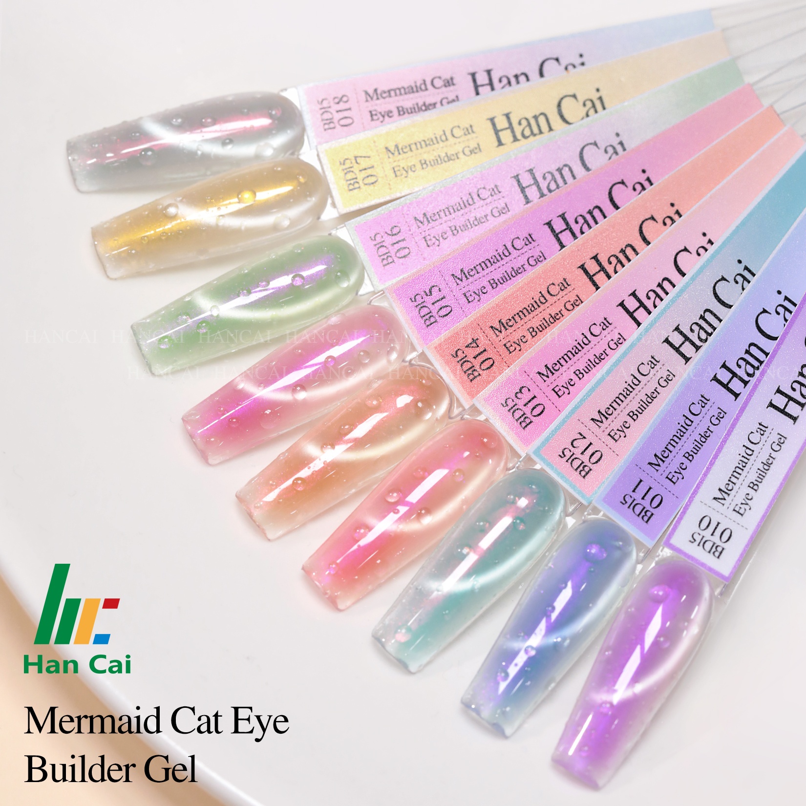 HEMA FREE Mermaid Cat Eye Builder Nail Gel 18 Color Extension Gel Wholesale High Quality Hard Gel Builder Nail Gel Custom Logo