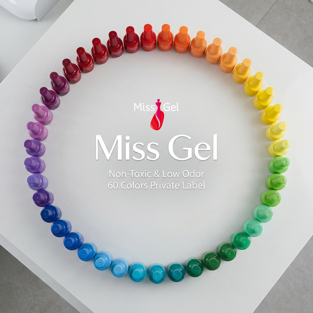 Missgel NEW HEMA-FREE Gel Nail Polish Manufacturer 3000+ Colors TPO Free UV Gel Series OEM Private Label UV LED Gel Polish 15ml