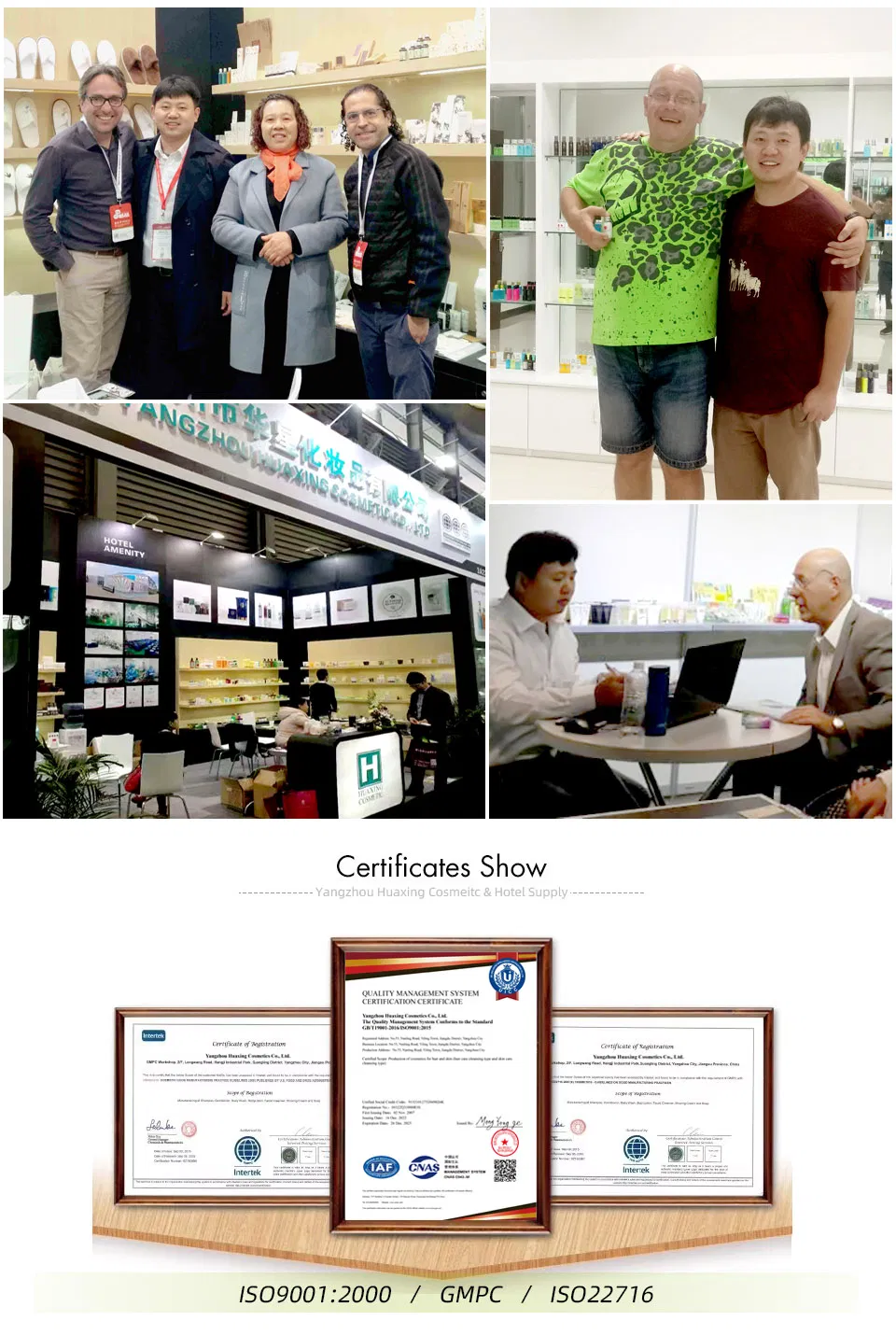 Certifications and Exhibitions