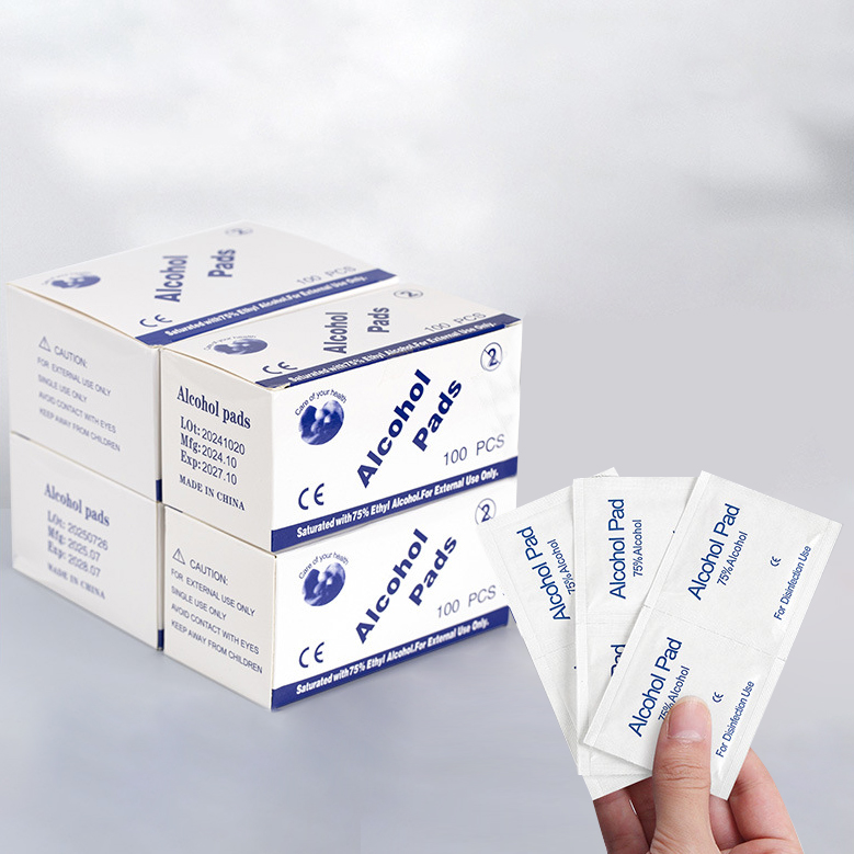 Top Selling Products Salon Hot Sale Private Label Service Disposable 5*5cm Custom 75% Nail Alcohol Pad