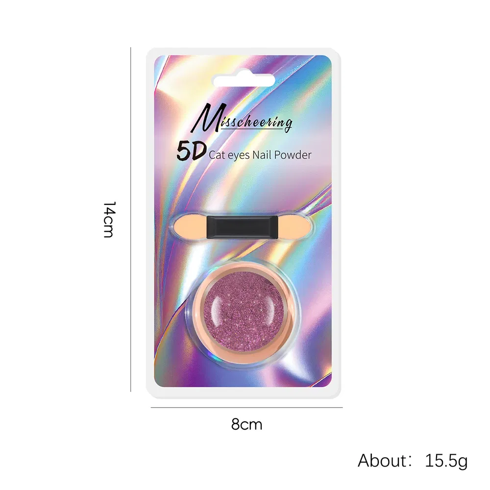 5D Optical Chameleon Magnetic Powder Manicure Colorful Gradient Cat's Eye Powder Pearlescent Powder Manicure