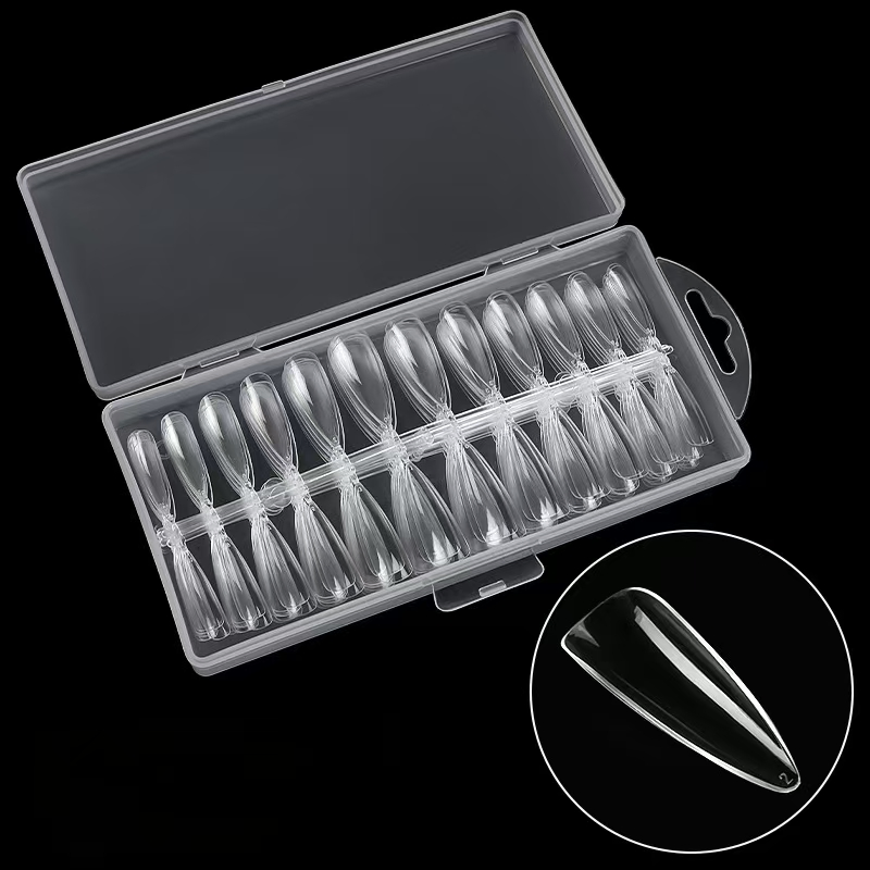 High Quality Transparent Non-Marking Pointed Drop-Shaped Ultra-Thin Nail Art
