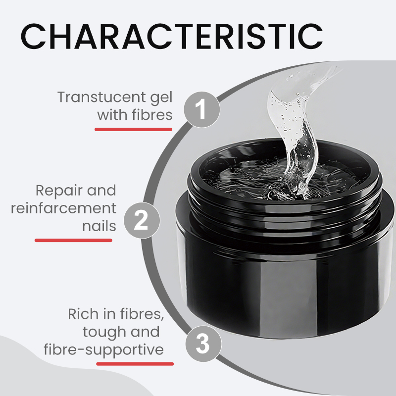 ISAY BEAUTY Professional Hard Builder Extension Clear Fiber Nail Gel UV Gel Repair and Reinforcement Nails