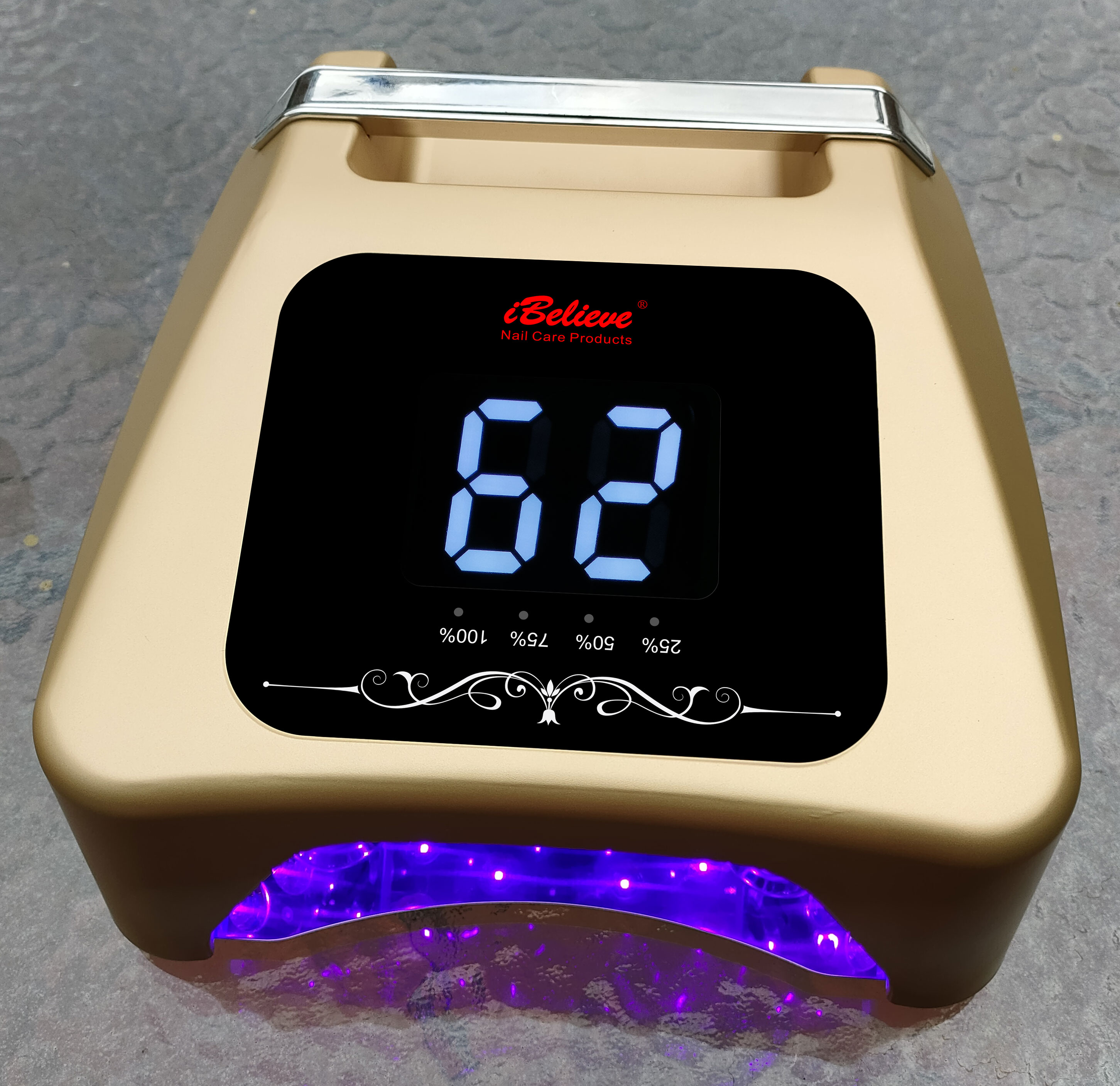 I-Believe High Quality Professional Nail Lamp UV LED 72W Battery Operated Metal Design for Salon Use Hot Sale Product
